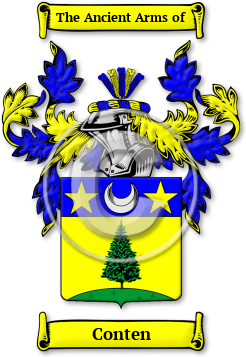 Conten Family Crest Download (jpg) Legacy Series - 150 DPI