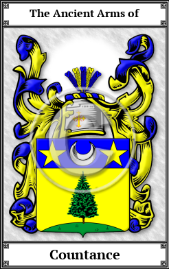 Countance Family Crest Download (JPG)  Book Plated - 150 DPI