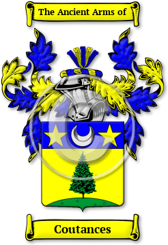 Coutances Family Crest Download (jpg) Legacy Series - 150 DPI