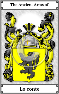 Lo'conte Family Crest Download (JPG)  Book Plated - 150 DPI