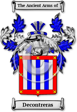 Decontreras Family Crest Download (jpg) Legacy Series - 150 DPI