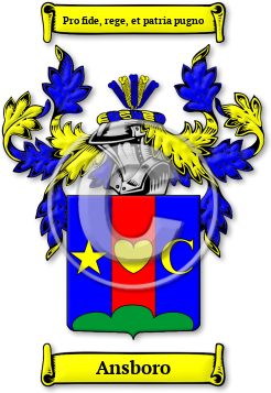Ansboro Family Crest Download (jpg) Legacy Series - 150 DPI