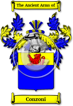 Conzoni Family Crest Download (JPG) Legacy Series - 600 DPI