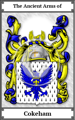 Cokeham Family Crest Download (JPG)  Book Plated - 150 DPI
