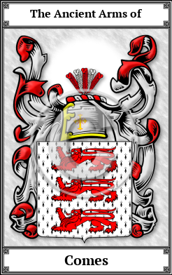 Comes Family Crest Download (JPG)  Book Plated - 150 DPI