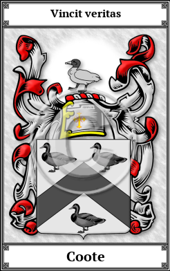 Coote Family Crest Download (JPG)  Book Plated - 150 DPI