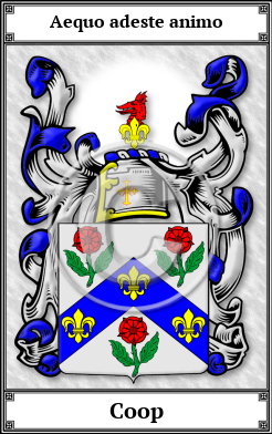 Coop Family Crest Download (JPG)  Book Plated - 150 DPI