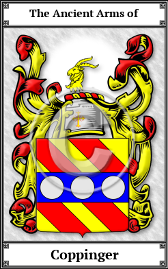 Coppinger Family Crest Download (JPG)  Book Plated - 150 DPI