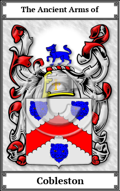 Cobleston Family Crest Download (JPG) Book Plated - 600 DPI