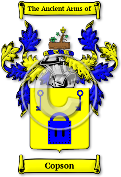 Copson Family Crest Download (jpg) Legacy Series - 150 DPI