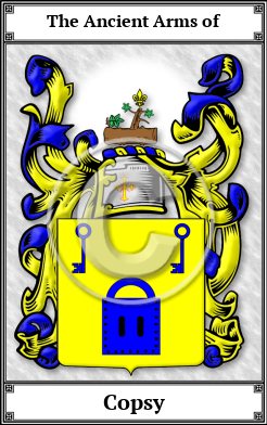 Copsy Family Crest Download (JPG)  Book Plated - 150 DPI