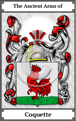 Coquette Family Crest Download (JPG)  Book Plated - 150 DPI