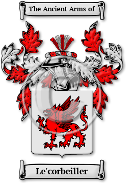 Le'corbeiller Family Crest Download (JPG) Legacy Series - 300 DPI