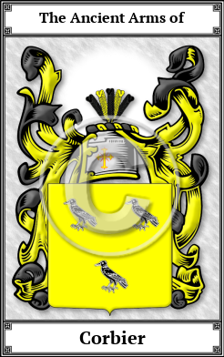 Corbier Family Crest Download (JPG)  Book Plated - 150 DPI