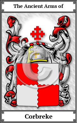 Corbreke Family Crest Download (JPG)  Book Plated - 150 DPI
