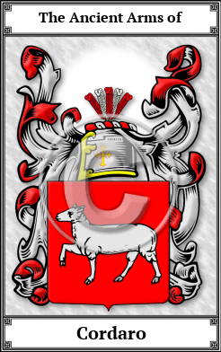 Cordaro Family Crest Download (JPG)  Book Plated - 150 DPI