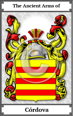 Córdova Family Crest Download (JPG)  Book Plated - 150 DPI