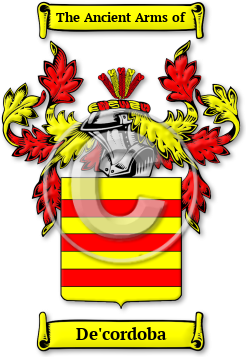 De'cordoba Family Crest Download (jpg) Legacy Series - 150 DPI