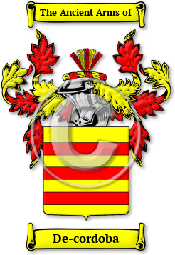 De-cordoba Family Crest Download (jpg) Legacy Series - 150 DPI