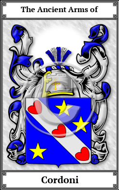 Cordoni Family Crest Download (JPG)  Book Plated - 150 DPI