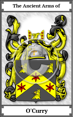 O'Curry Family Crest Download (JPG)  Book Plated - 150 DPI