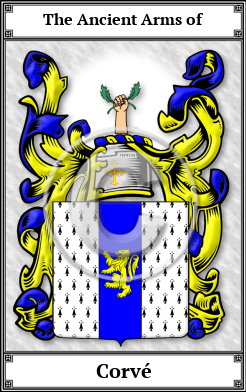 Corvé Family Crest Download (JPG)  Book Plated - 150 DPI