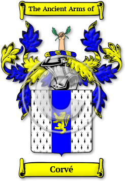Corvé Family Crest Download (jpg) Legacy Series - 150 DPI