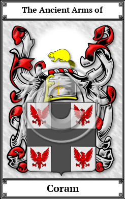 Coram Family Crest Download (JPG) Book Plated - 600 DPI