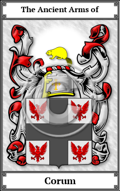 Corum Family Crest Download (JPG)  Book Plated - 150 DPI
