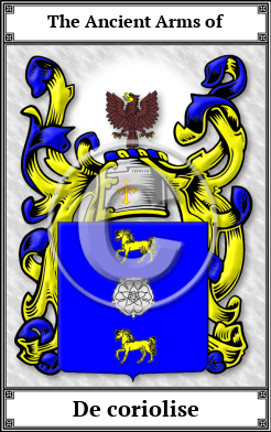 De coriolise Family Crest Download (JPG) Book Plated - 150 DPI