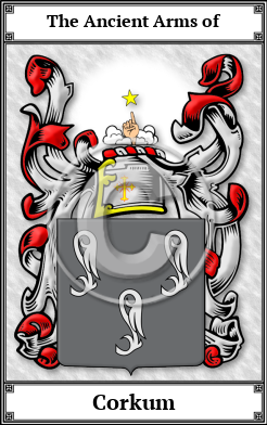 Corkum Family Crest Download (JPG)  Book Plated - 150 DPI