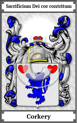 Corkery Family Crest Download (JPG)  Book Plated - 150 DPI