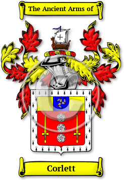 Corlett Family Crest Download (jpg) Legacy Series - 150 DPI