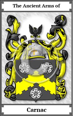 Carnac Family Crest Download (JPG)  Book Plated - 150 DPI