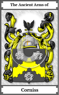 Corniss Family Crest Download (JPG)  Book Plated - 150 DPI