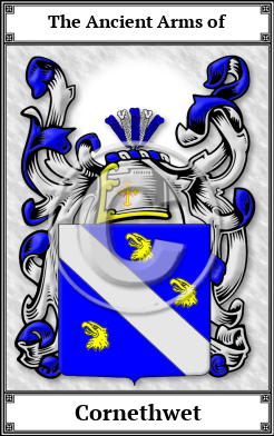 Cornethwet Family Crest Download (JPG) Book Plated - 600 DPI