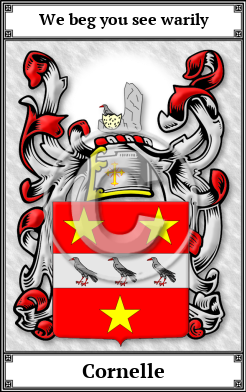 Cornelle Family Crest Download (JPG)  Book Plated - 150 DPI