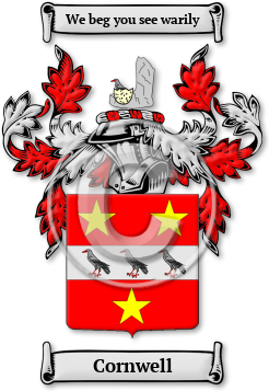 Cornwell Family Crest Download (jpg) Legacy Series - 150 DPI