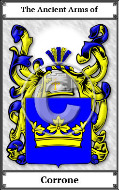 Corrone Family Crest Download (JPG)  Book Plated - 150 DPI