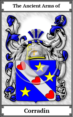 Corradin Family Crest Download (JPG)  Book Plated - 150 DPI