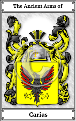 Carias Family Crest Download (JPG)  Book Plated - 150 DPI