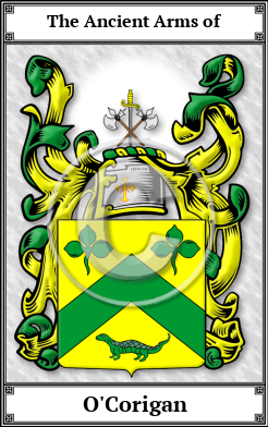 O'Corigan Family Crest Download (JPG) Book Plated - 600 DPI