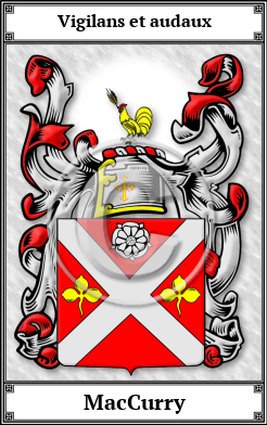 MacCurry Family Crest Download (JPG)  Book Plated - 150 DPI