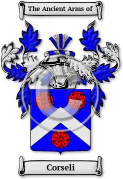 Corseli Family Crest Download (jpg) Legacy Series - 150 DPI