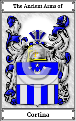 Cortina Family Crest Download (JPG)  Book Plated - 150 DPI