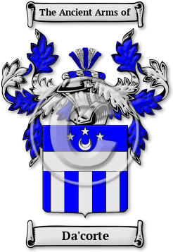 Da'corte Family Crest Download (jpg) Legacy Series - 150 DPI