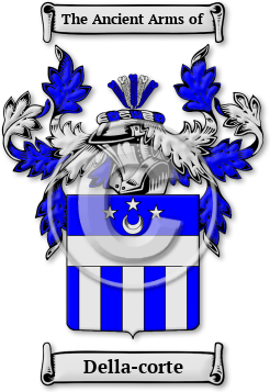 Della-corte Family Crest Download (jpg) Legacy Series - 150 DPI