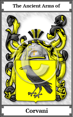 Corvani Family Crest Download (JPG)  Book Plated - 150 DPI