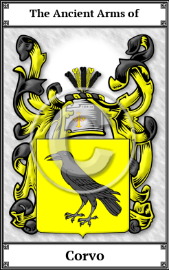 Corvo Family Crest Download (JPG)  Book Plated - 150 DPI