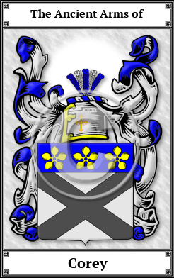 Corey Family Crest Download (JPG) Book Plated - 600 DPI